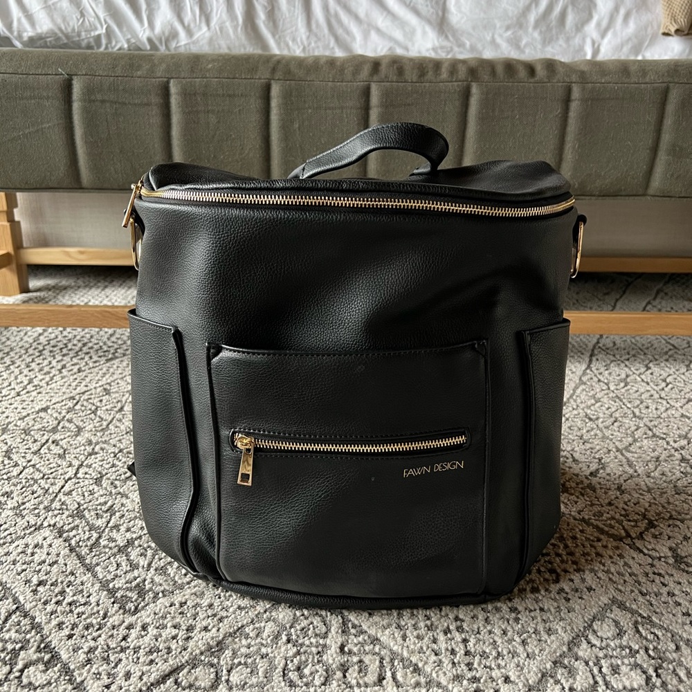 Black Fawn Design diaper bag